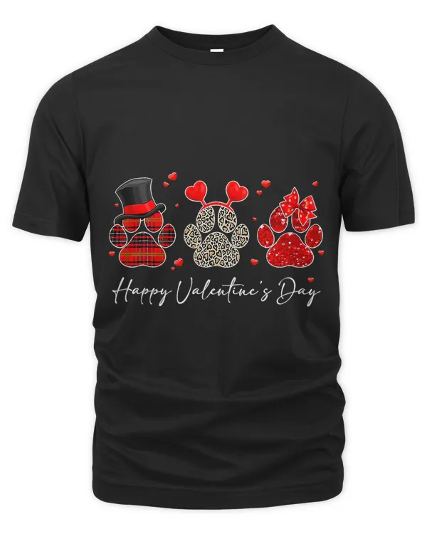Valentine Paws Shirt Dog Lover Shirt Paw Print