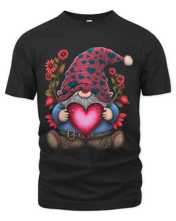 Valentines Day Gnomes Sunflower Field Tshirt gifts for Her