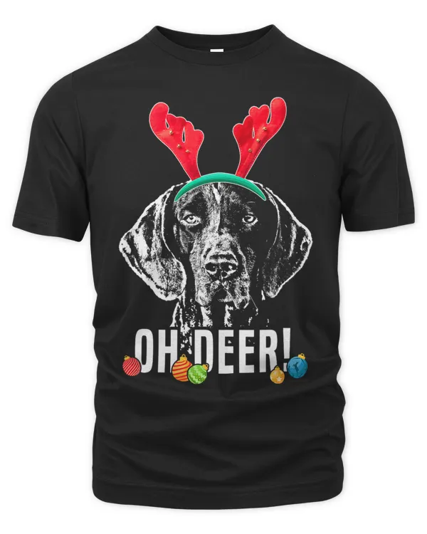 Oh Deer Funny German Shorthaired Pointer Xmas