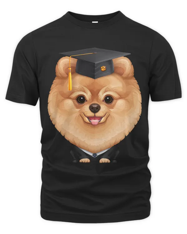 Orange Pomeranian Graduation
