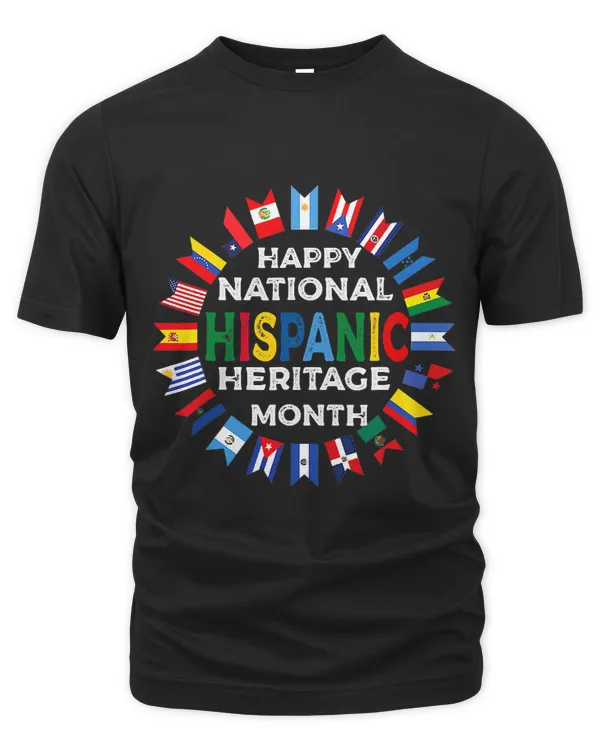 Happy National Hispanic Heritage Month Distressed Flags