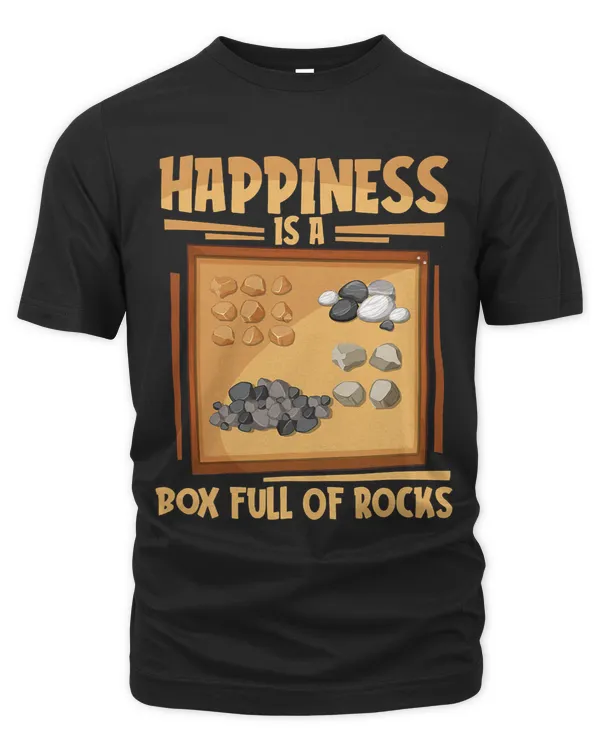 Happiness Is A Box Full Of Rocks Funny Geology For Geologist 48