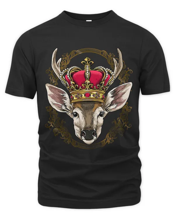 King Deer Wearing CrownQueen Deer Animal 512