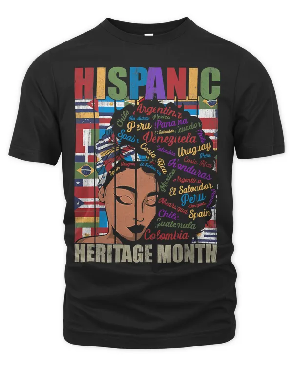 Latina Woman Art Hispanic Heritage Month Latin Country Flags 188