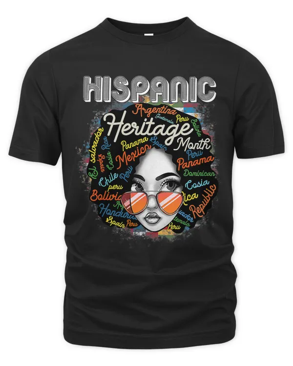 Latina Woman Art Hispanic Heritage Month Latin Country Flags 196
