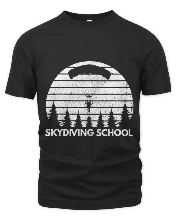 Skydiving School Black and White