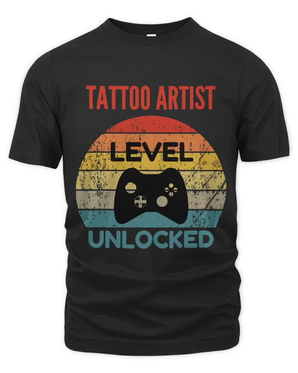 Tattoo Artist Level Unlocked Gamer Gift For Starting New J