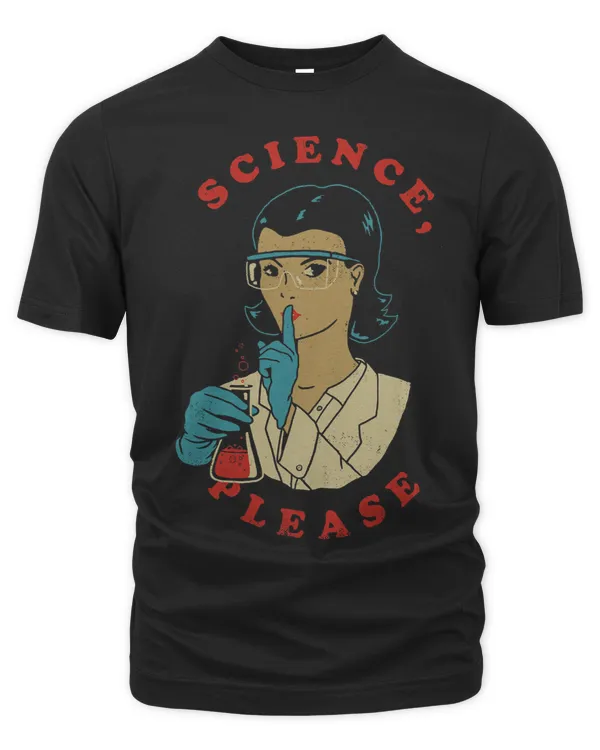 Science Please Poster Female Scientist Funny Science Pun