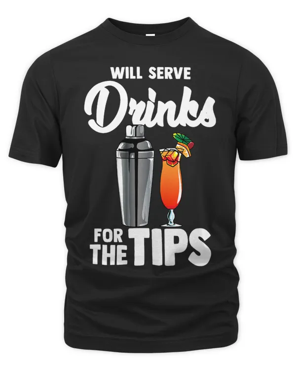Bartender Bar Design For Barman Serve Drinks For The Tips
