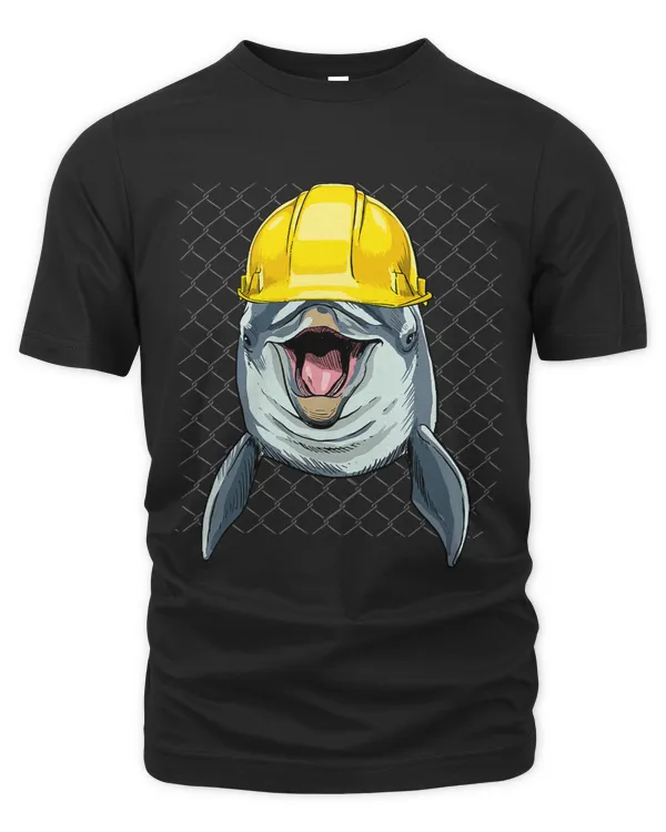 Construction Worker Dolphin Laborer Sea Animal Dolphin Lover