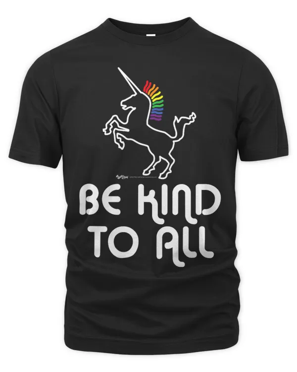 Be Kind To All Unicorn Gay Pride Word Design