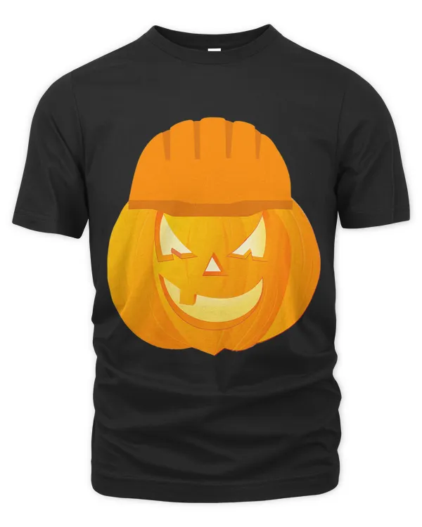 Pumpkin Face Construction Worker Halloween Costume