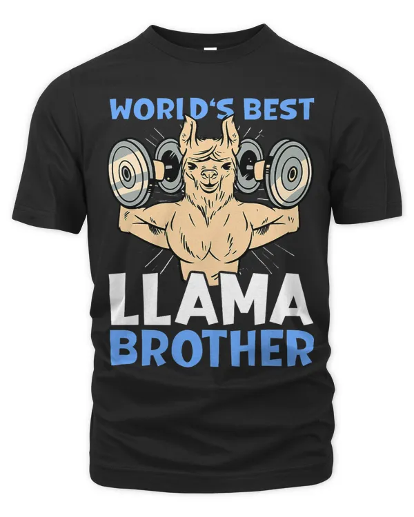 Worlds Best Llama Brother with a Llama