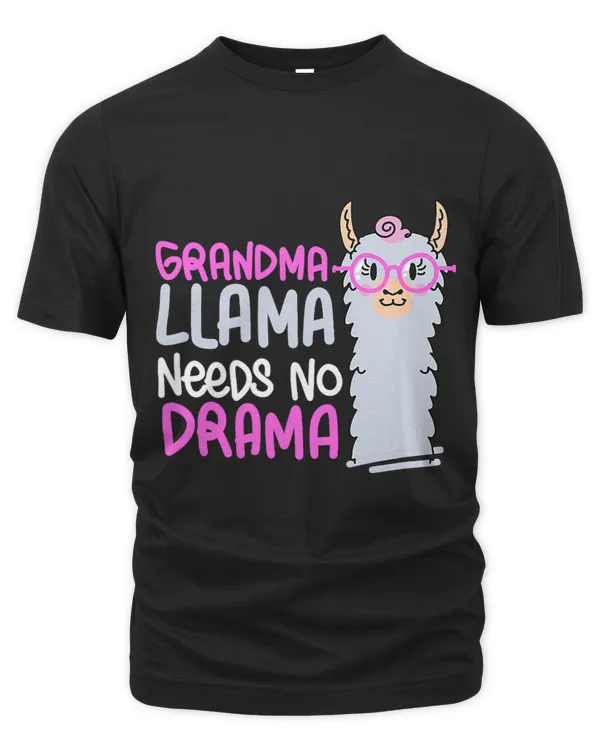 Womens Grandma Llama Needs No Drama Cute Llama Design