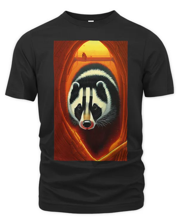 Badger cool portrait drawing animal forest cool comic 1