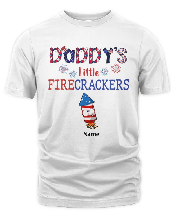 Grandpa's Little Firecrackers Personalized Family Shirt, 4th Of July Shirt, Gift For Family, Gift For Grandpa, Gift For Dad