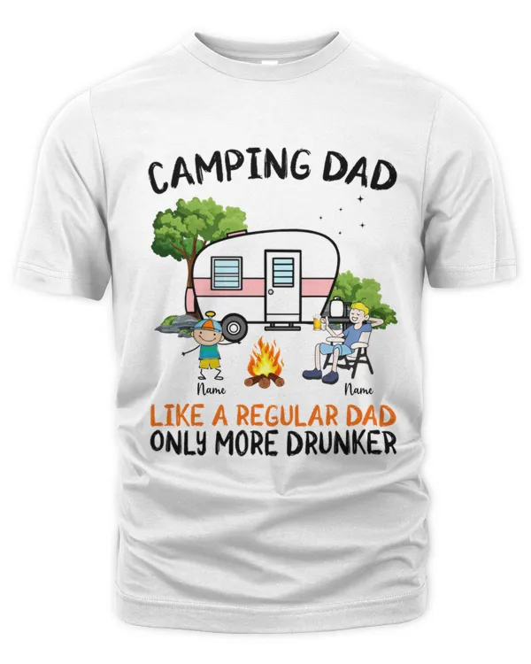 Camping Personalized Shirt, Camping Dad More Drunker Shirt, Father's Day Gift, Camping Family Shirt, Gift For Camping Lover