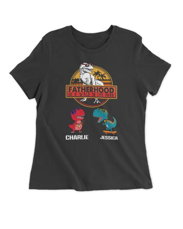 RD Fatherhood Walk In The Park Daddysaurus Personalized Shirt