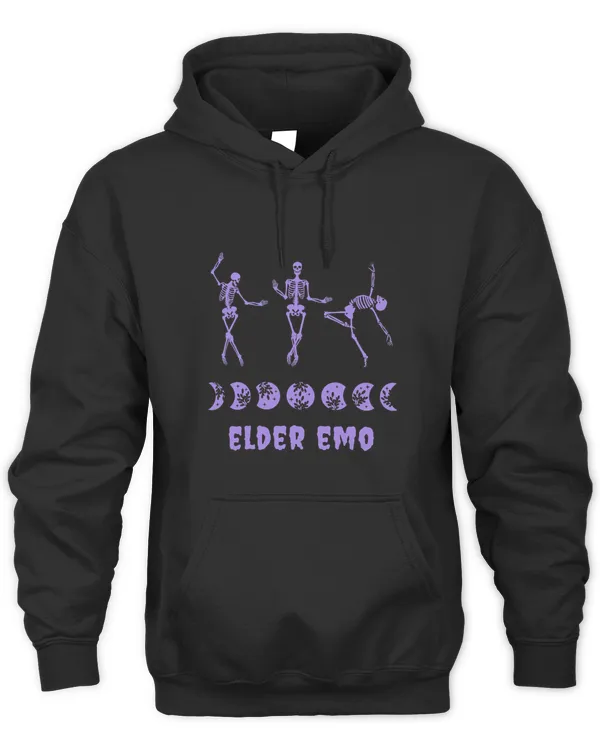 Purple Elder Emo Goth Skeletons Moon Phase Gothic Funny