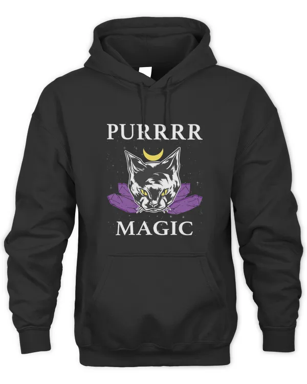 Purrr Magic Cat Witch Pentagram Witchcraft Moon Wicca Lunar22