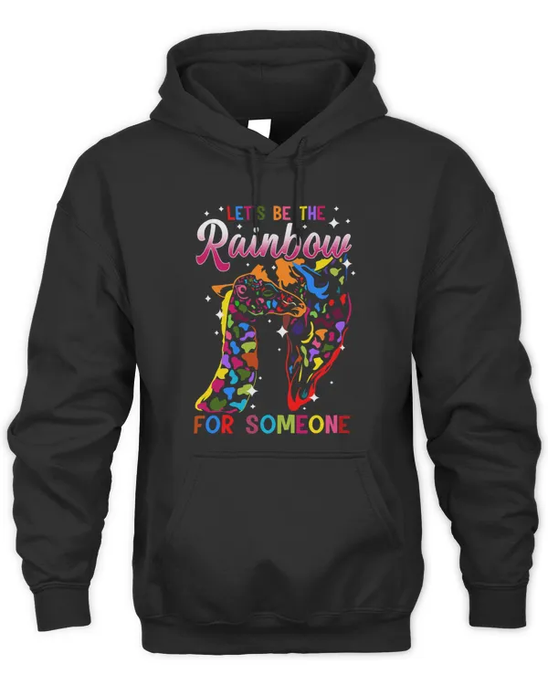 Rainbow for someone funny giraffe animal teen girl women