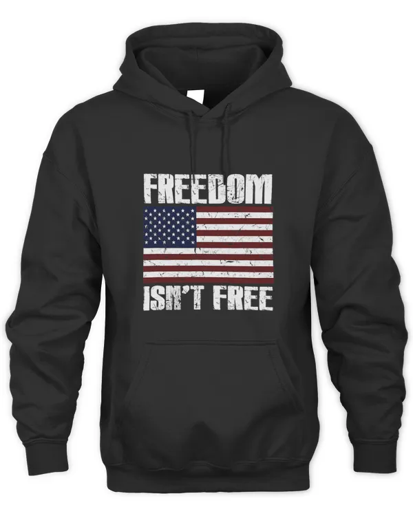 FREEDOM ISNT FREE Vintage American Flag USA Military Pride