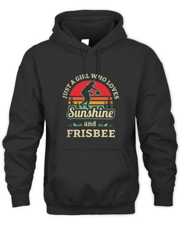 frisbee player sunshine girl retro style