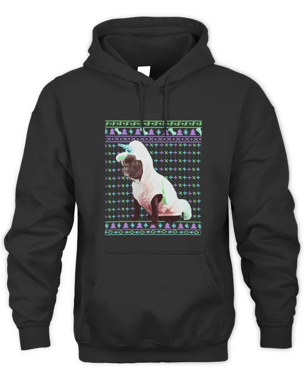 Ugly Christmas Sweater Funny French Bulldog Dog Unicorn