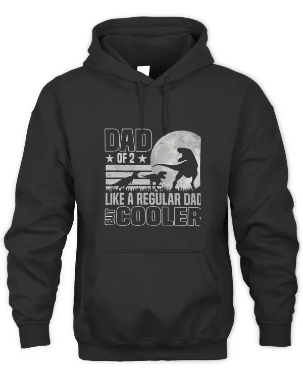 Mens Tyrannosaurus rex Dad Of 2 kids Fathers Day