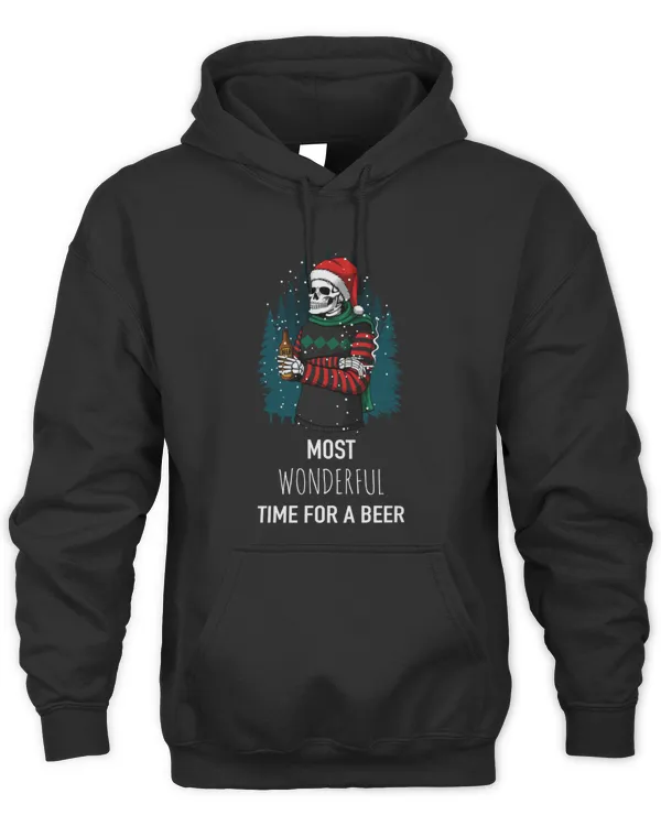 Most Wonderful Time For A Beer  Funny Christmas T-Shirt