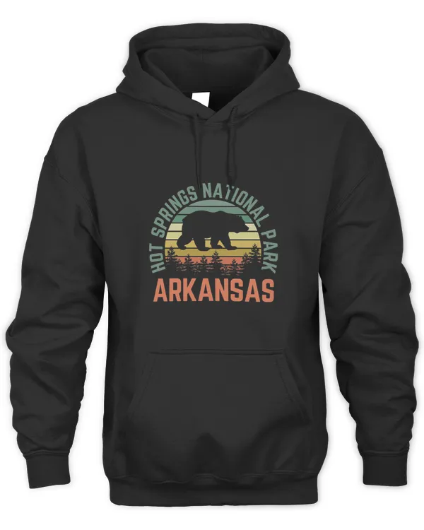 Hot Springs National Park Arkansas Bear Hiking Nature Retro Sunset T-Shirt