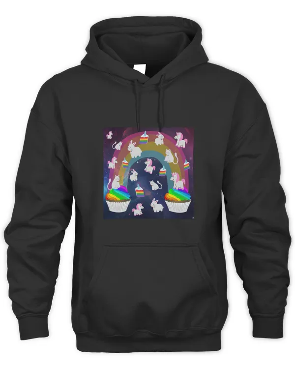 Rainbow Space Cupcakes Unicorns Cats Bunnies Cakes Shirts Stickers2650 T-Shirt