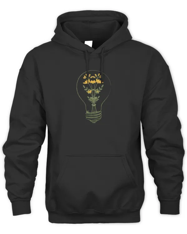 Funny Light Bulb With Yellow Flowers Gift T-Shirt