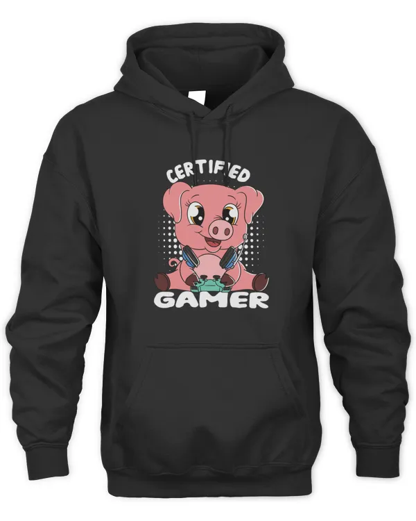 Certified Gamer Cute Pig T-Shirt