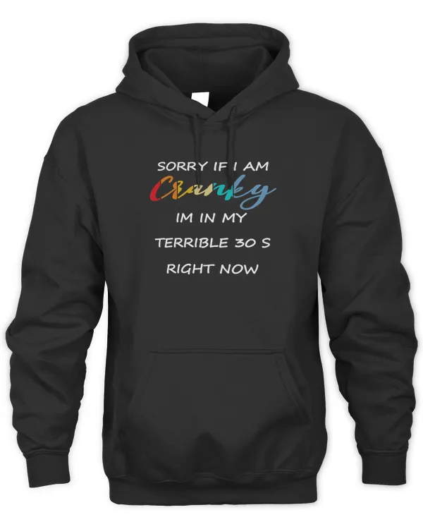 funny birthday gift Sorry If I Am Cranky Im In My Terrible 30 S Right Now5095 T-Shirt