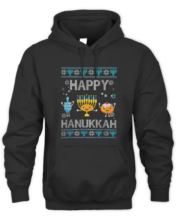 Happy Hanukkah Jewish Chanukah Retro Mascot Menorah