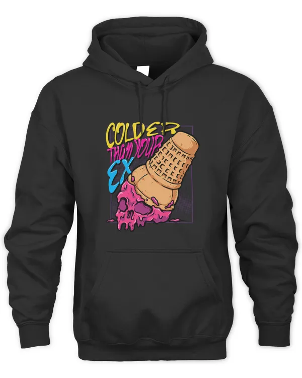 Colder Than Your Ex Ice Cream Skull Goth Summer Pop Art