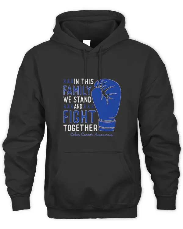 Colon Cancer Awareness Fight Family Support Boxing Gloves