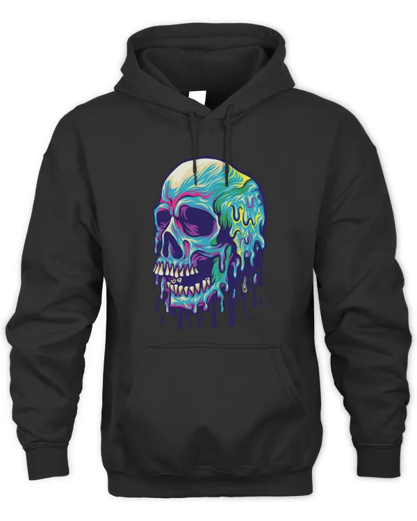 Colorful Melting Skull Art Graphic Halloween Group Halloween 1