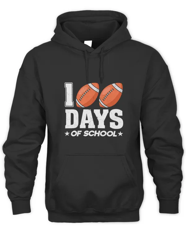 Funny 100 Days Of School Football Lover 100th Day Of School 1