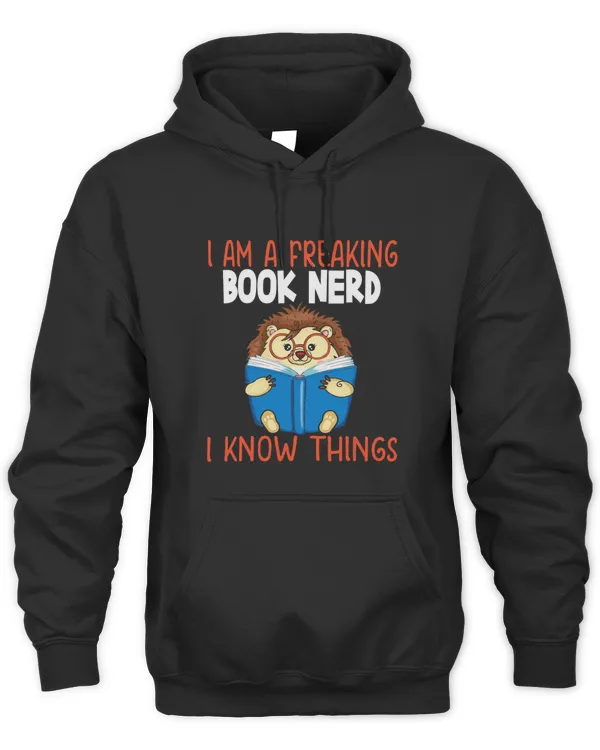 Funny Book Nerd Shirt Hedgehog Shirt Books Shirt Saying Gift