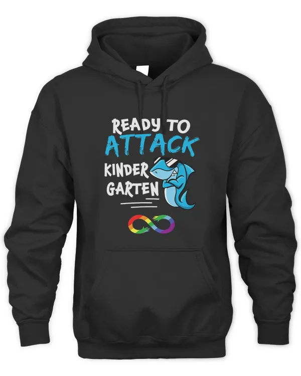 Ready To Attack Kindergarten Cool Shark Autism Disorder ASD
