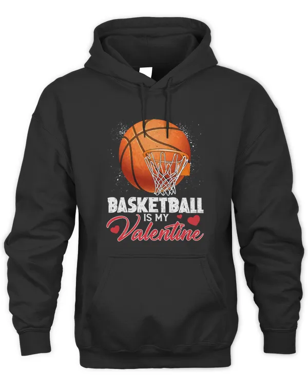 Retro Basketball Is My Valentine Basketball Ball Valentine