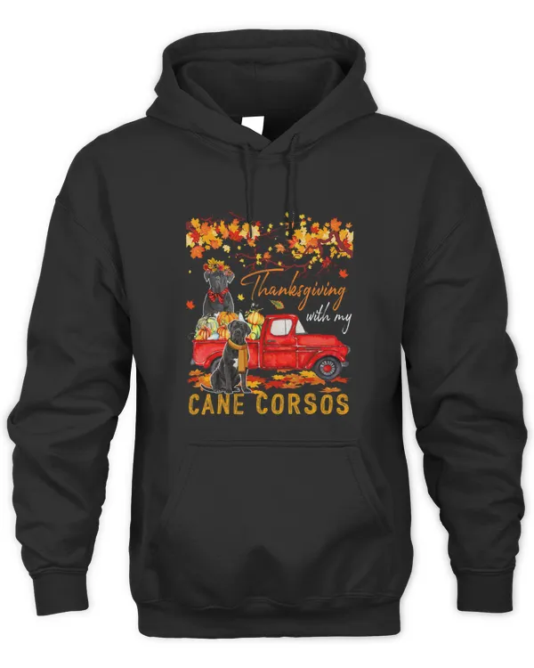 Thanksgiving With My Cane Corsos On Pickup Truck Fall Tree