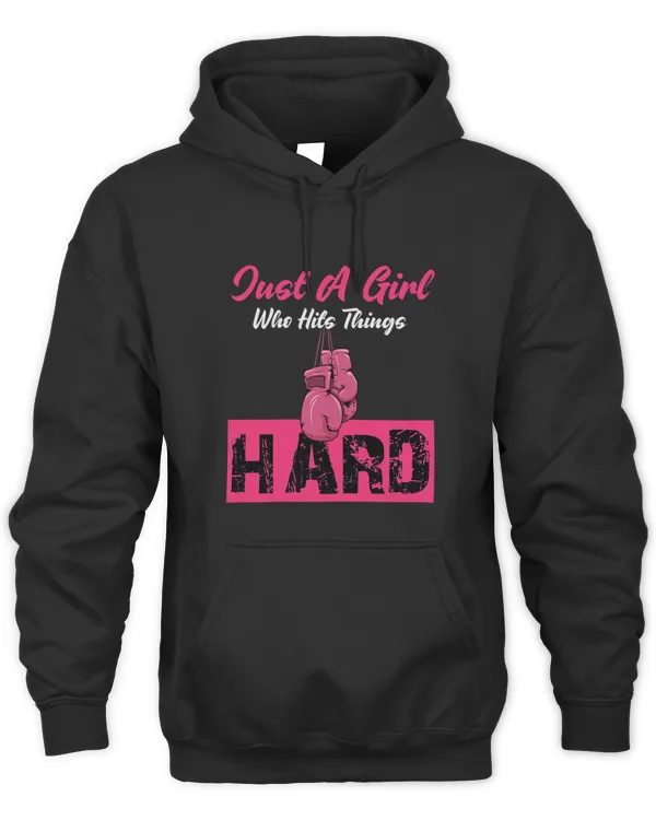 Womens Just a Girl who hit things Hard Vintage Boxer Boxing Gloves