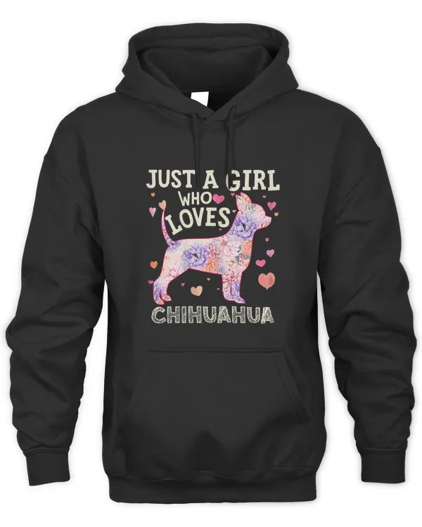 Womens Just A Girl Who Loves Chihuahua Dog Flower