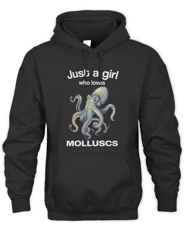 Womens Just a girl who loves Molluscs Kraken Octopus Design