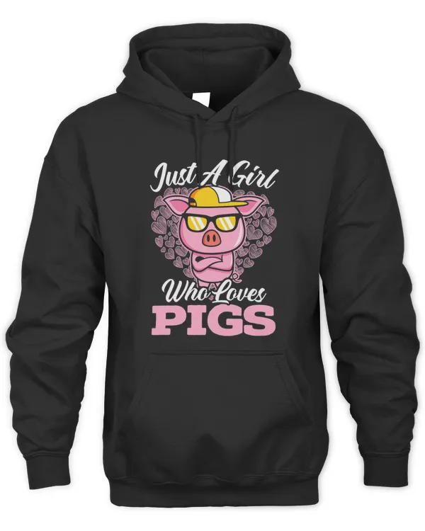 Womens Just A Girl Who Loves Pigs Design for Hog Lover Cute Farmer 77