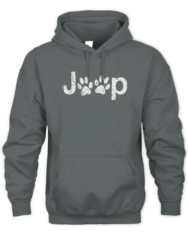 Funny Jeep Paw Prints Hoodie, Dogs Jeeps Lovers Hoodie