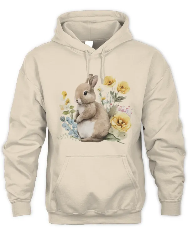 Floral Bunny Shirt Gift For Easter